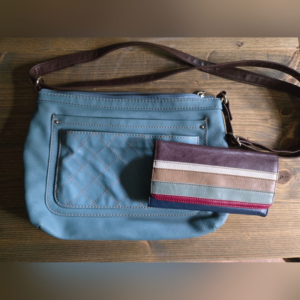 Relic Blue and Multicolor Crossbody Bag Set
